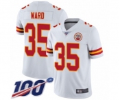 Youth Kansas City Chiefs #35 Charvarius Ward White Vapor Untouchable Limited Player 100th Season Football Jersey