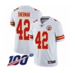 Youth Kansas City Chiefs #42 Anthony Sherman White Vapor Untouchable Limited Player 100th Season Football Jersey