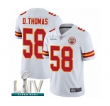 Youth Kansas City Chiefs #58 Derrick Thomas White Vapor Untouchable Limited Player Super Bowl LIV Bound Football Jersey