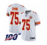 Youth Kansas City Chiefs #75 Cameron Erving White Vapor Untouchable Limited Player 100th Season Football Jersey