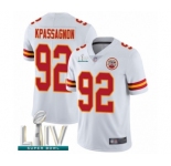 Youth Kansas City Chiefs #92 Tanoh Kpassagnon White Vapor Untouchable Limited Player Super Bowl LIV Bound Football Jersey