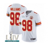Youth Kansas City Chiefs #98 Xavier Williams White Vapor Untouchable Limited Player Super Bowl LIV Bound Football Jersey