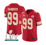 Youth Kansas City Chiefs #99 Khalen Saunders Red Team Color Vapor Untouchable Limited Player Super Bowl LIV Bound Football Jersey