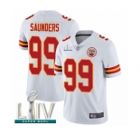 Youth Kansas City Chiefs #99 Khalen Saunders White Vapor Untouchable Limited Player Super Bowl LIV Bound Football Jersey