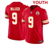 Youth Kansas city chiefs #9 kenneth walker iii red 2026 f.u.s.e. vapor untouchable limited stitched football jersey