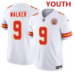 Youth Kansas city chiefs #9 kenneth walker iii white 2026 f.u.s.e. vapor untouchable limited stitched football jersey