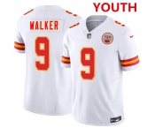Youth Kansas city chiefs #9 kenneth walker iii white 2026 f.u.s.e. vapor untouchable limited stitched football jersey