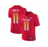 Youth Nike Kansas City Chiefs #11 Alex Smith Red Stitched NFL Limited AFC 2018 Pro Bowl Jersey