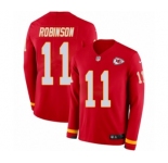 Youth Nike Kansas City Chiefs #11 Demarcus Robinson Limited Red Therma Long Sleeve NFL Jersey