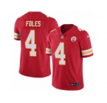 Youth Nike Kansas City Chiefs #4 Nick Foles Limited Red Rush NFL Jersey