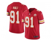 Youth Nike Kansas City Chiefs #91 Tamba Hali Red Stitched NFL Limited Rush Jersey