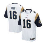 Men's Nike Los Angeles Rams #16 Jared Goff Game White NFL Jersey