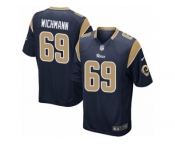 Men's Nike Los Angeles Rams #69 Cody Wichmann Game Navy Blue Team Color NFL Jersey