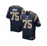 Men's Nike Los Angeles Rams #75 Deacon Jones Game Navy Blue Team Color NFL Jersey