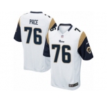 Men's Nike Los Angeles Rams #76 Orlando Pace Game White NFL Jersey