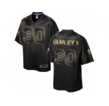 Nike St Louis Rams #30 Todd Gurley II Pro Line Black Gold Collection Jersey[Game]