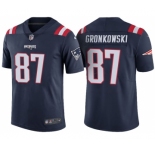 Men New England Patriots #87 Rob Gronkowski Navy Color Rush Limited Jersey