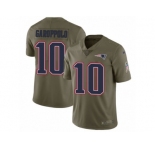 Men Nike New England Patriots #10 Jimmy Garoppolo Limited Olive 2017 Salute to Service NFL Jersey