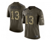 Men Nike New England Patriots #13 Phillip Dorsett Limited Green Salute to Service NFL Jersey