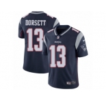 Men Nike New England Patriots #13 Phillip Dorsett Navy Blue Team Color Vapor Untouchable Limited Player NFL Jersey