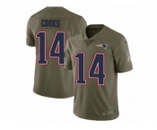 Men Nike New England Patriots #14 Brandin Cooks Limited Olive 2017 Salute to Service NFL Jersey