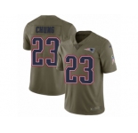 Men Nike New England Patriots #23 Patrick Chung Limited Olive 2017 Salute to Service NFL Jersey