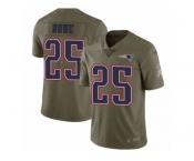 Men Nike New England Patriots #25 Eric Rowe Limited Olive 2017 Salute to Service NFL Jersey