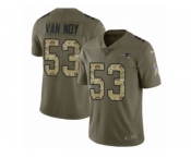Men Nike New England Patriots #53 Kyle Van Noy Limited Olive Camo 2017 Salute to Service NFL Jersey
