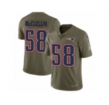 Men Nike New England Patriots #58 Shea McClellin Limited Olive 2017 Salute to Service NFL Jersey