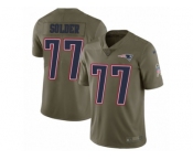 Men Nike New England Patriots #77 Nate Solder Limited Olive 2017 Salute to Service NFL Jersey