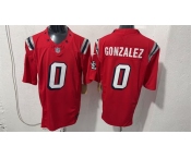 Men's New England Patriots #0 Christian Gonzalez Red F.U.S.E. Vapor Limited Football Stitched Jersey