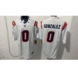 Men's New England Patriots #0 Christian Gonzalez White F.U.S.E. Vapor Limited Football Stitched Jersey