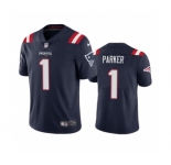 Men's New England Patriots #1 DeVante Parker Navy Vapor Untouchable Limited Stitched Jersey