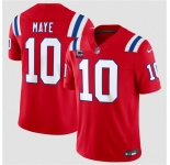 Men's New England Patriots #10 Drake Maye Red 2026 F.U.S.E. 2-Star C Pach Vapor Limited Football Stitched Jersey