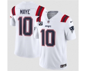 Men's New England Patriots #10 Drake Maye White 2026 F.U.S.E. 2-Star C Pach Vapor Limited Football Stitched Jersey