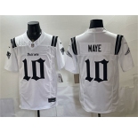 Men's New England Patriots #10 Drake Maye White F.U.S.E. Gothic Revolution Edition Football Stitched Jersey