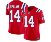 Men's New England Patriots #14 Robert Spillane Red 2026 F.U.S.E. 4-Star C Pach Vapor Limited Football Stitched Jersey
