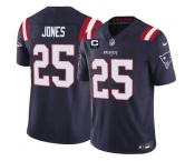 Men's New England Patriots #25 Marcus Jones Navy 2026 F.U.S.E. 2-Star C Pach Vapor Limited Football Stitched Jersey