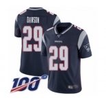 Men's New England Patriots #29 Duke Dawson Navy Blue Team Color Vapor Untouchable Limited Player 100th Season Football Jersey