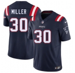 Men's New England Patriots #30 Jam Miller Navy 2026 Draft F.U.S.E. Vapor Limited Football Stitched Jersey
