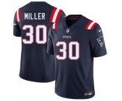 Men's New England Patriots #30 Jam Miller Navy 2026 Draft F.U.S.E. Vapor Limited Football Stitched Jersey