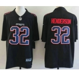Men's New England Patriots #32 TreVeyon Henderson Limited Black Fashion Vapor Jersey