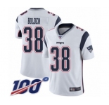 Men's New England Patriots #38 Brandon Bolden White Vapor Untouchable Limited Player 100th Season Football Jersey