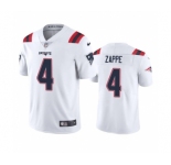 Men's New England Patriots #4 Bailey Zappe White Vapor Untouchable Limited Stitched Jersey