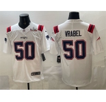 Men's New England Patriots #50 Mike Vrabel White With Super Bowl LX Patch Vapor Limited Stitched Football Jersey