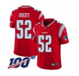 Men's New England Patriots #52 Elandon Roberts Limited Red Inverted Legend 100th Season Football Jersey