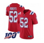Men's New England Patriots #52 Elandon Roberts Red Alternate Vapor Untouchable Limited Player 100th Season Football Jersey