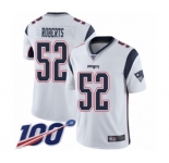 Men's New England Patriots #52 Elandon Roberts White Vapor Untouchable Limited Player 100th Season Football Jersey