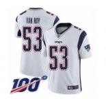 Men's New England Patriots #53 Kyle Van Noy White Vapor Untouchable Limited Player 100th Season Football Jersey