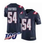 Men's New England Patriots #54 Dont'a Hightower Limited Navy Blue Rush Vapor Untouchable 100th Season Football Jersey